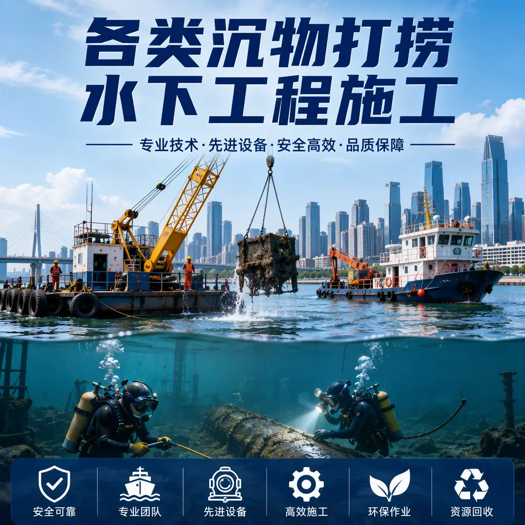 平陆各类沉物打捞,水下工程施工
